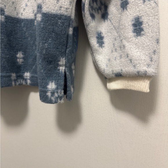 NWT Vintage Jarray Blue and Cream Patterned V-Neck Sweater Size XXL - Picture 4 of 5